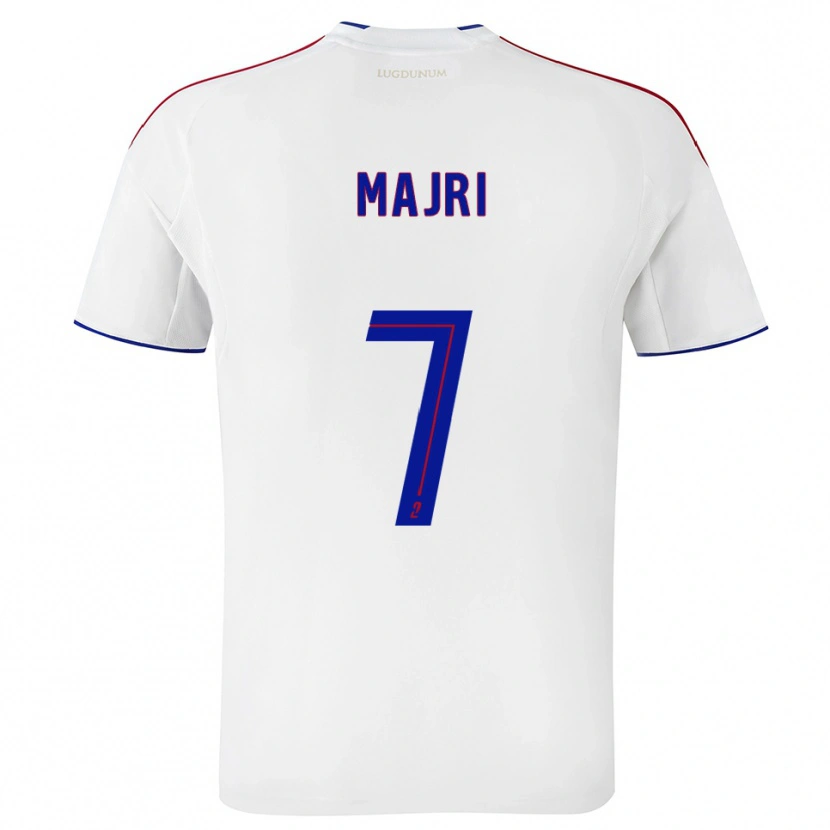 Danxen Hombre Camiseta Amel Majri #7 Blanco Rojo 1ª Equipación 2025/26 La Camisa México