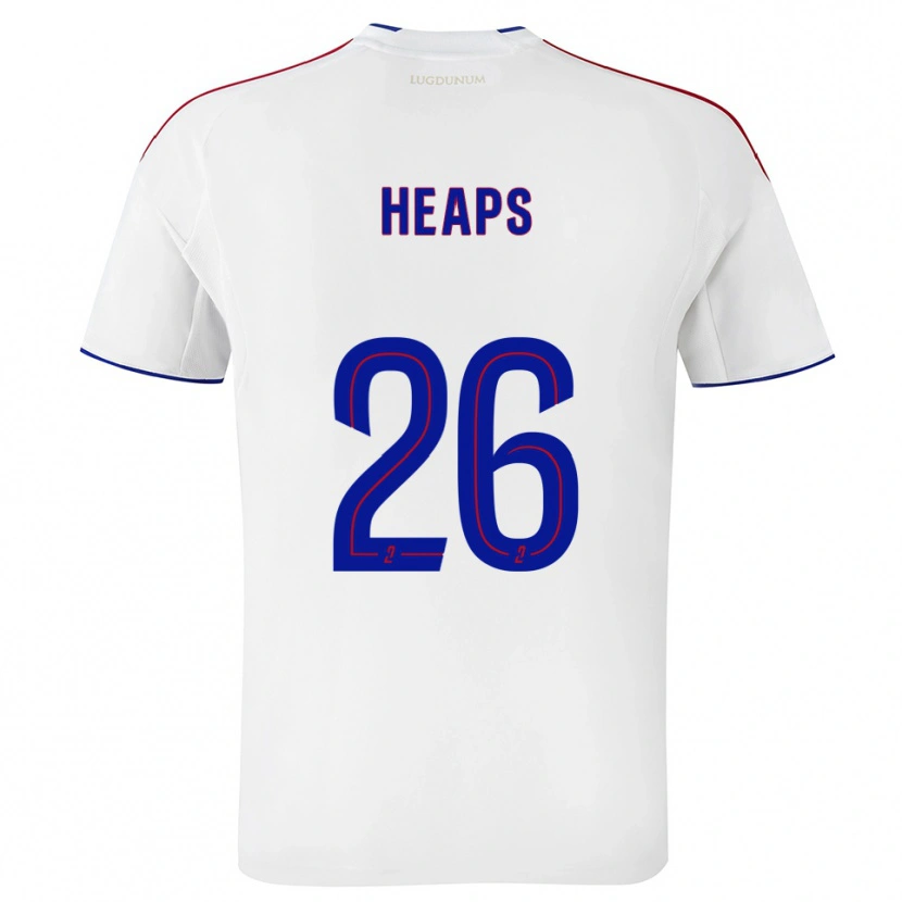 Danxen Hombre Camiseta Lindsey Heaps #26 Blanco Rojo 1ª Equipación 2025/26 La Camisa México