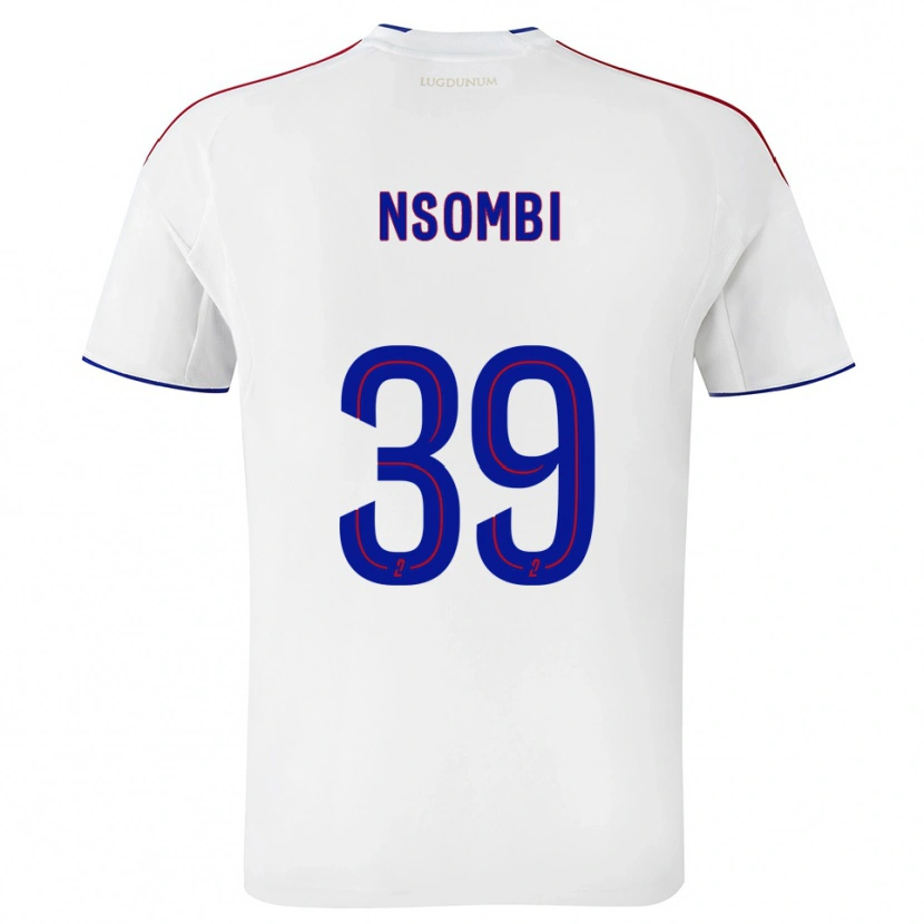Danxen Hombre Camiseta Gael Nsombi #39 Blanco Rojo 1ª Equipación 2025/26 La Camisa México