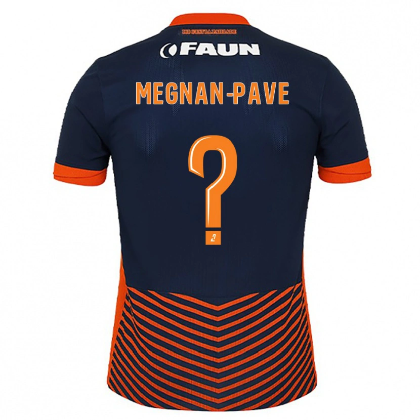 Danxen Hombre Camiseta Lacine Megnan-Pave #0 Azul Medianoche Naranja 1ª Equipación 2025/26 La Camisa México