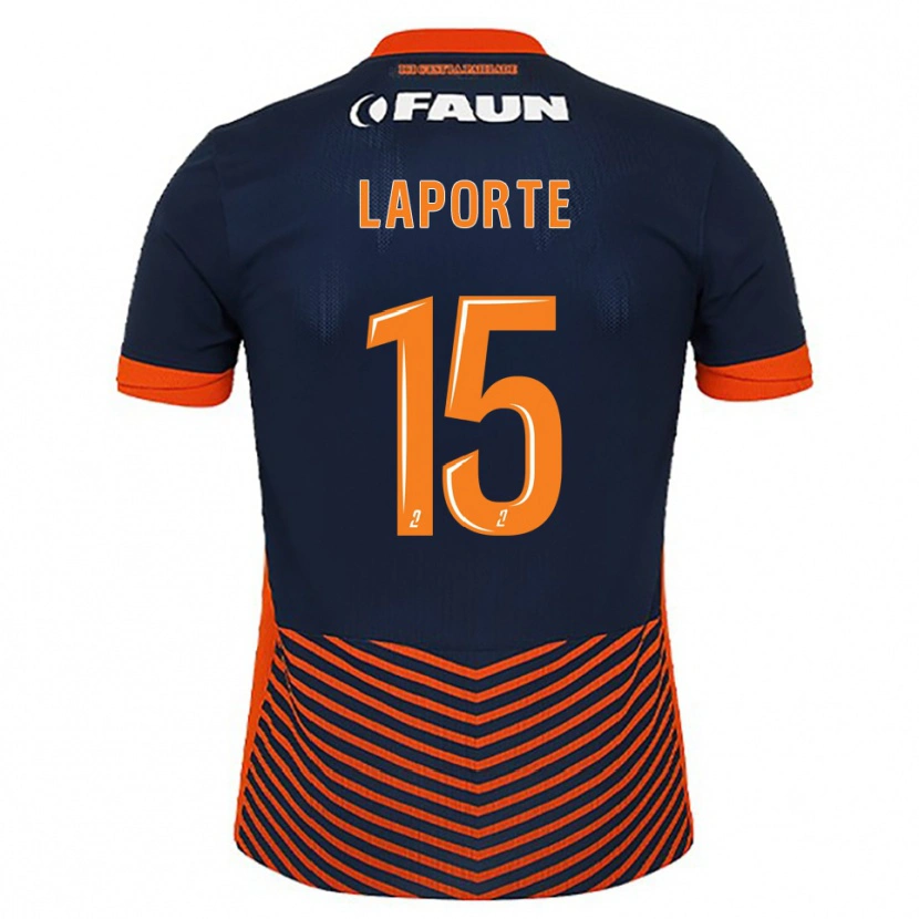 Danxen Hombre Camiseta Julien Laporte #15 Azul Medianoche Naranja 1ª Equipación 2025/26 La Camisa México