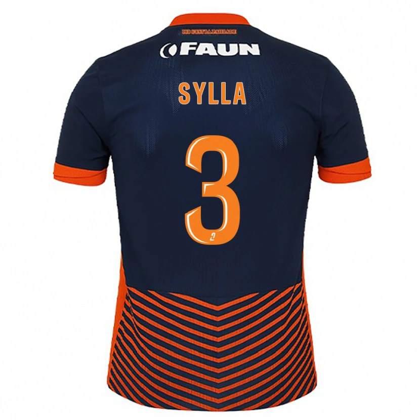 Danxen Hombre Camiseta Issiaga Sylla #3 Azul Medianoche Naranja 1ª Equipación 2025/26 La Camisa México