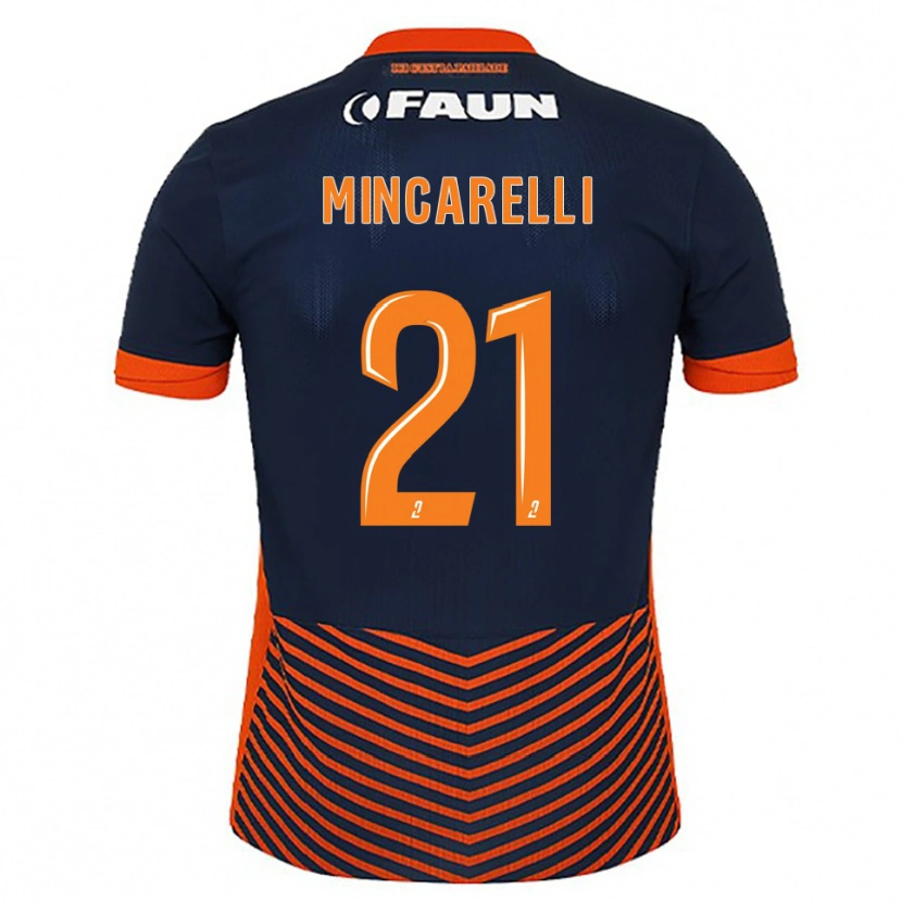 Danxen Hombre Camiseta Lucas Mincarelli #21 Azul Medianoche Naranja 1ª Equipación 2025/26 La Camisa México