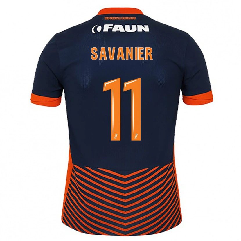 Danxen Hombre Camiseta Téji Savanier #11 Azul Medianoche Naranja 1ª Equipación 2025/26 La Camisa México