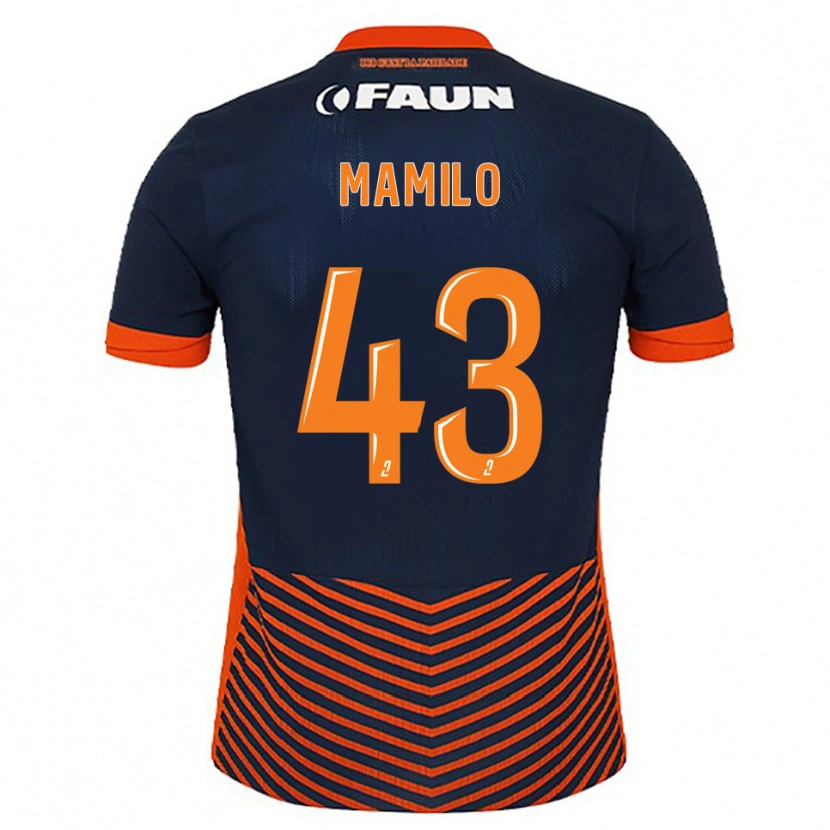 Danxen Hombre Camiseta Craig Mamilo #43 Azul Medianoche Naranja 1ª Equipación 2025/26 La Camisa México