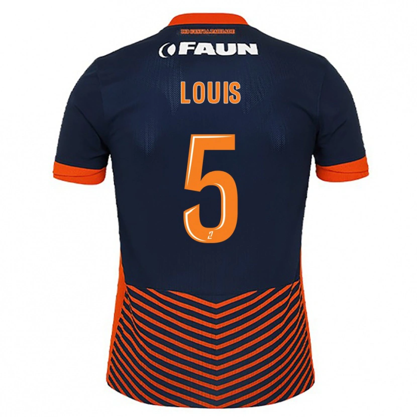 Danxen Hombre Camiseta Kethna Louis #5 Azul Medianoche Naranja 1ª Equipación 2025/26 La Camisa México