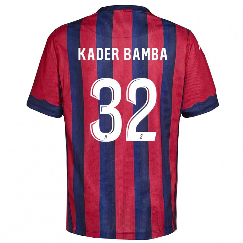 Danxen Hombre Camiseta Abdoul Kader Bamba #32 Borgoña Azul Marino 1ª Equipación 2025/26 La Camisa México