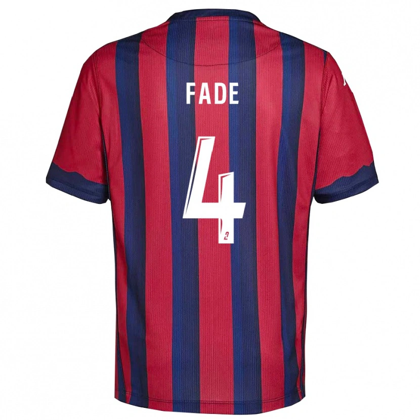 Danxen Hombre Camiseta Aboubacar Fade #4 Borgoña Azul Marino 1ª Equipación 2025/26 La Camisa México