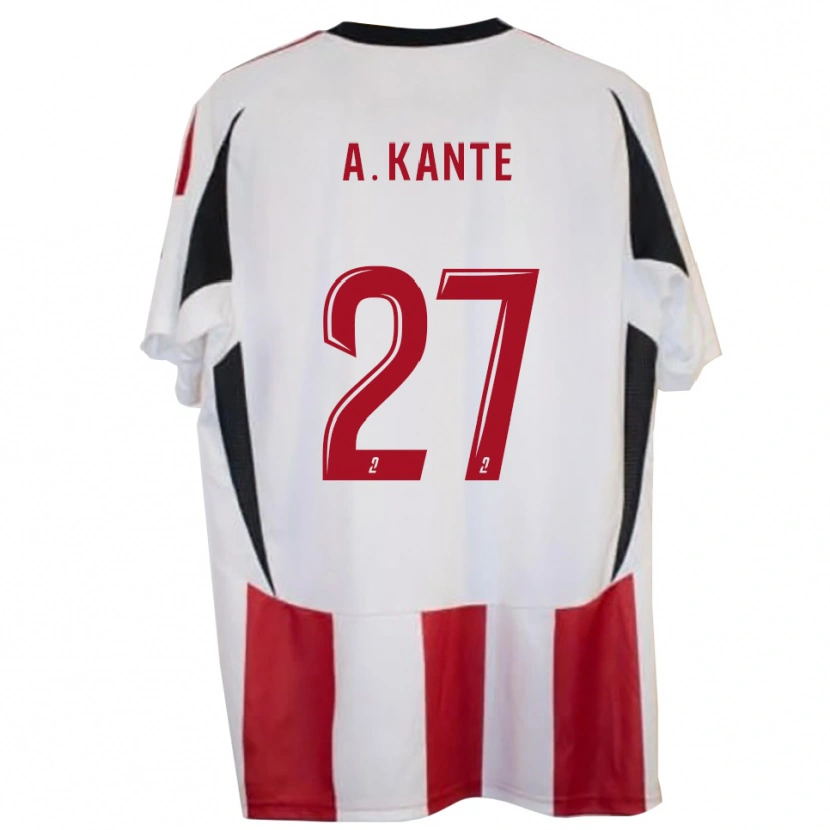 Danxen Hombre Camiseta Abou Kanté #27 Rojo Azul 1ª Equipación 2025/26 La Camisa México