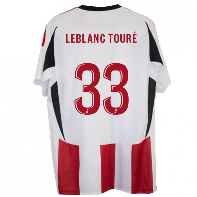 Danxen Hombre Camiseta Wolo Leblanc Touré #33 Rojo Azul 1ª Equipación 2025/26 La Camisa México