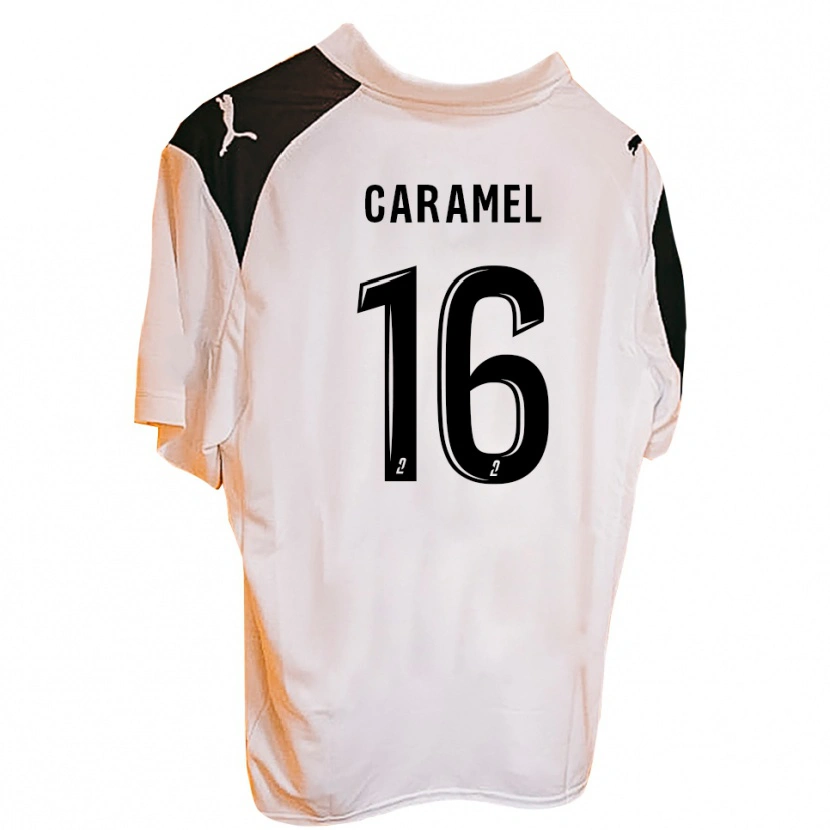 Danxen Hombre Camiseta Nicolas Caramel #16 Negro Blanco 1ª Equipación 2025/26 La Camisa México