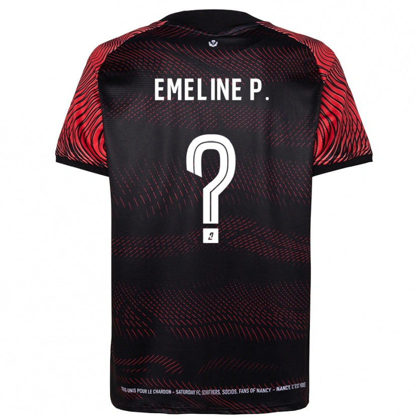 Danxen Hombre Camiseta Emeline Poirel #0 Blanco Rojo 1ª Equipación 2025/26 La Camisa México