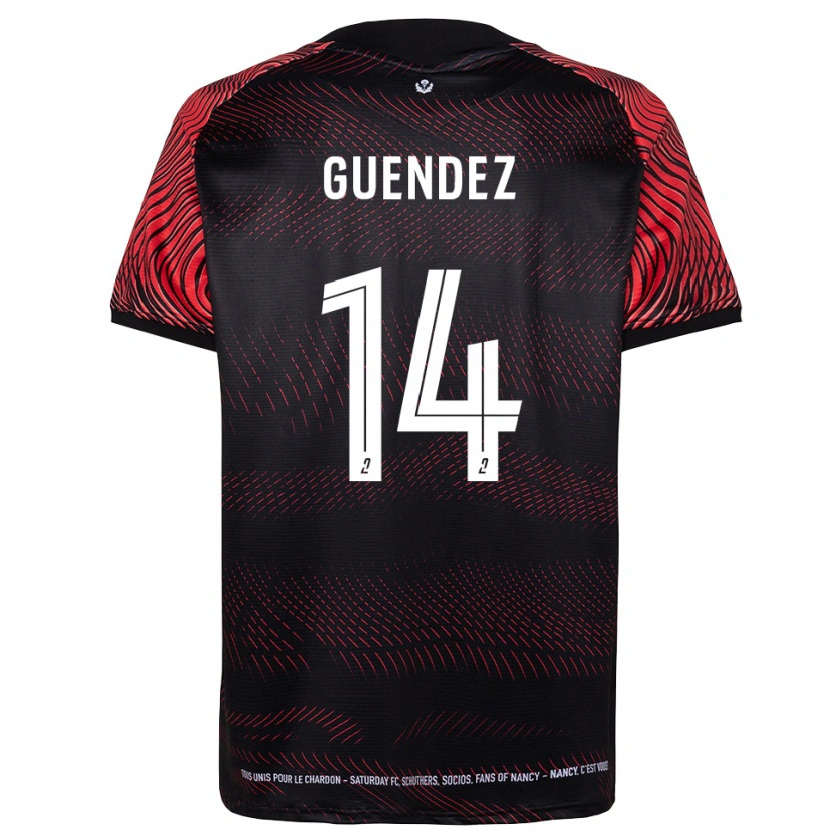 Danxen Hombre Camiseta Mattheo Guendez #14 Blanco Rojo 1ª Equipación 2025/26 La Camisa México