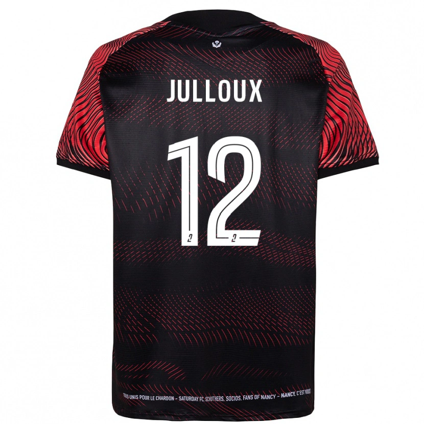 Danxen Hombre Camiseta Adrien Julloux #12 Blanco Rojo 1ª Equipación 2025/26 La Camisa México