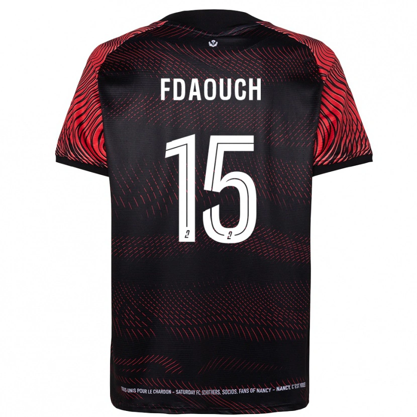 Danxen Hombre Camiseta Zakaria Fdaouch #15 Blanco Rojo 1ª Equipación 2025/26 La Camisa México