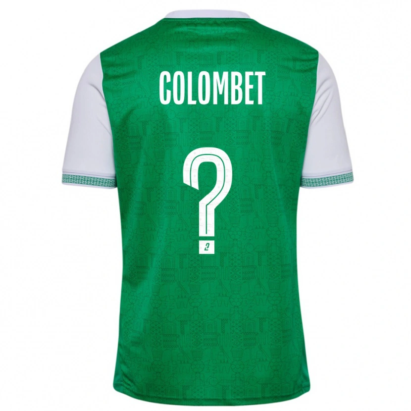 Danxen Hombre Camiseta Alexis Colombet #0 Verde Blanco 1ª Equipación 2025/26 La Camisa México