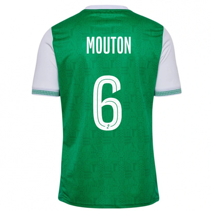 Danxen Hombre Camiseta Jules Mouton #6 Verde Blanco 1ª Equipación 2025/26 La Camisa México