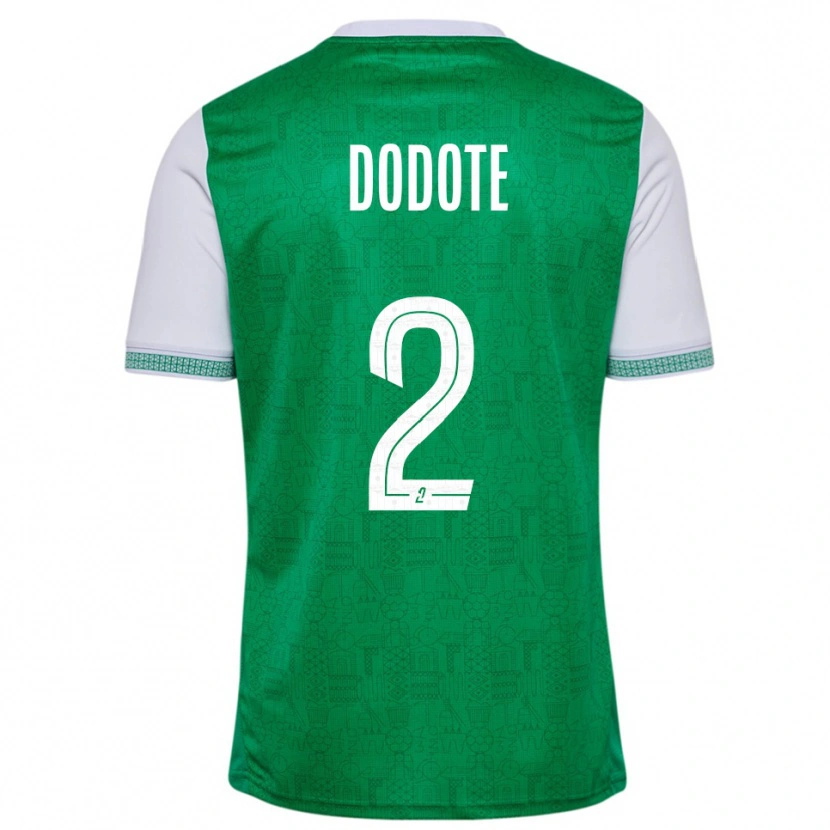Danxen Hombre Camiseta Axel Dodote #2 Verde Blanco 1ª Equipación 2025/26 La Camisa México