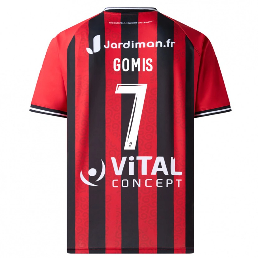 Danxen Hombre Camiseta Donatien Gomis #7 Rojo Negro 1ª Equipación 2025/26 La Camisa México