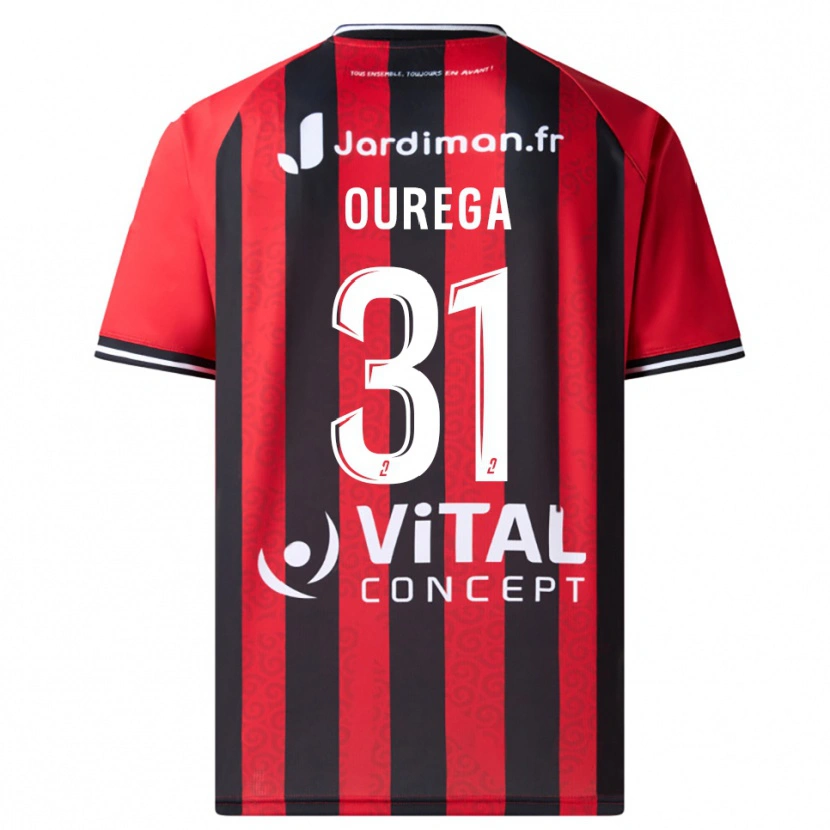 Danxen Hombre Camiseta Dylan Ourega #31 Rojo Negro 1ª Equipación 2025/26 La Camisa México