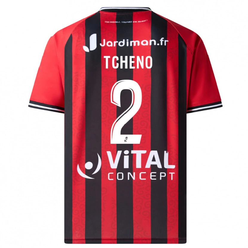 Danxen Hombre Camiseta Claudine Tcheno #2 Rojo Negro 1ª Equipación 2025/26 La Camisa México