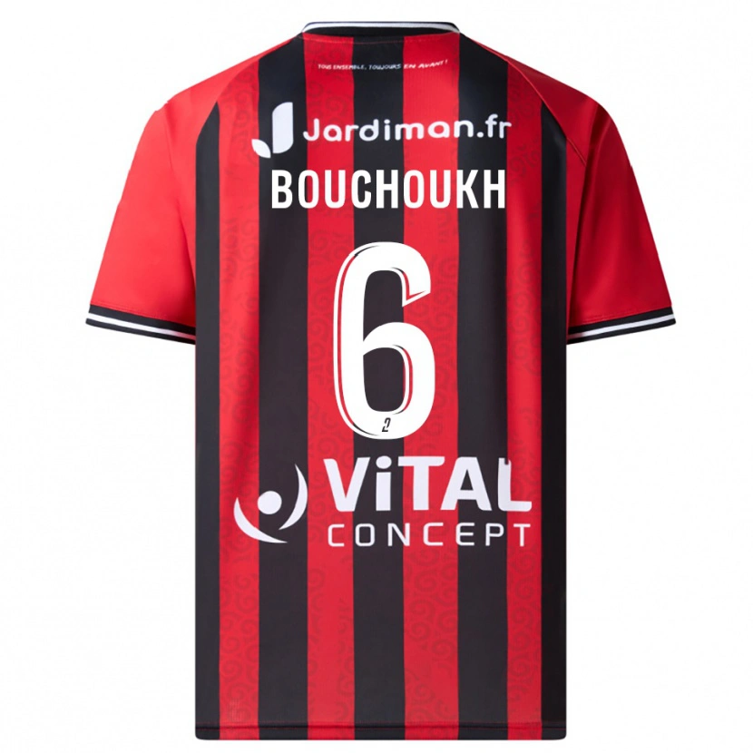 Danxen Hombre Camiseta Ahmed Bouchoukh #6 Rojo Negro 1ª Equipación 2025/26 La Camisa México