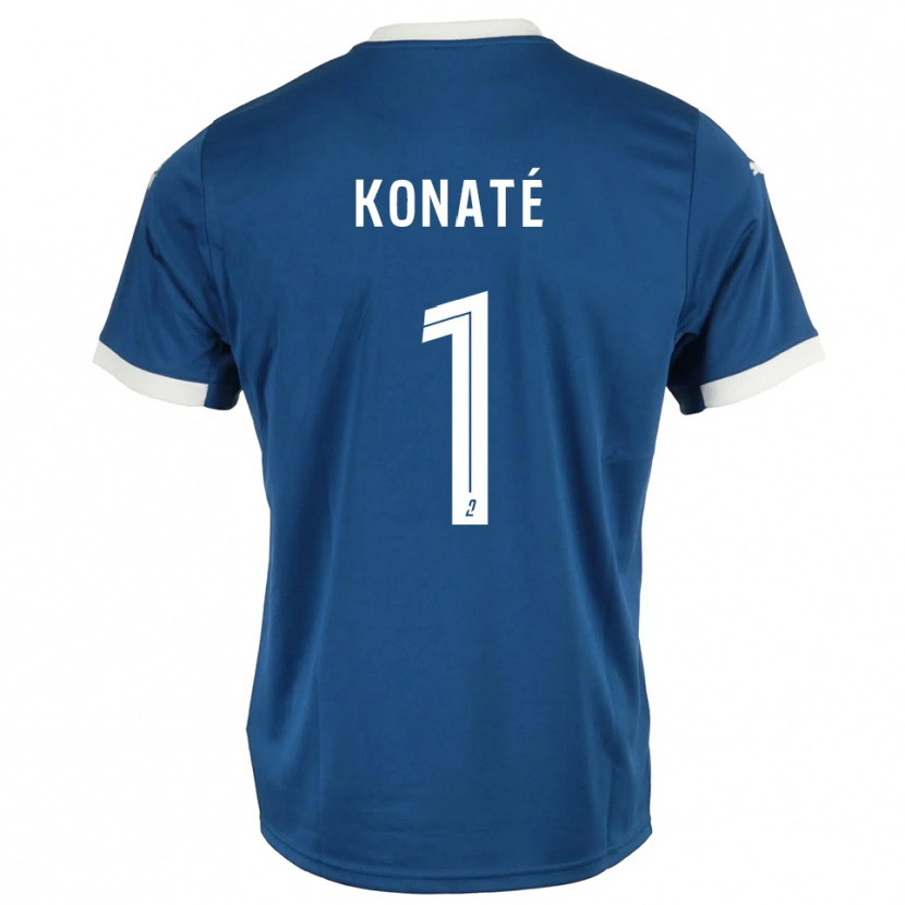Danxen Hombre Camiseta Hillel Konaté #1 Azul Blanco 1ª Equipación 2025/26 La Camisa México