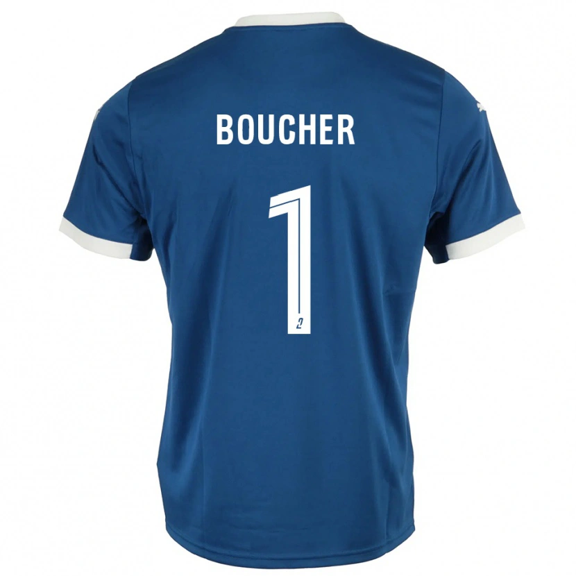 Danxen Hombre Camiseta Zacharie Boucher #1 Azul Blanco 1ª Equipación 2025/26 La Camisa México