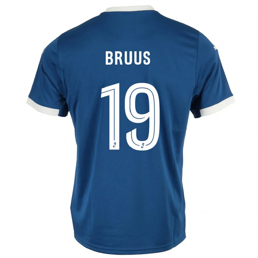 Danxen Hombre Camiseta Andreas Bruus #19 Azul Blanco 1ª Equipación 2025/26 La Camisa México