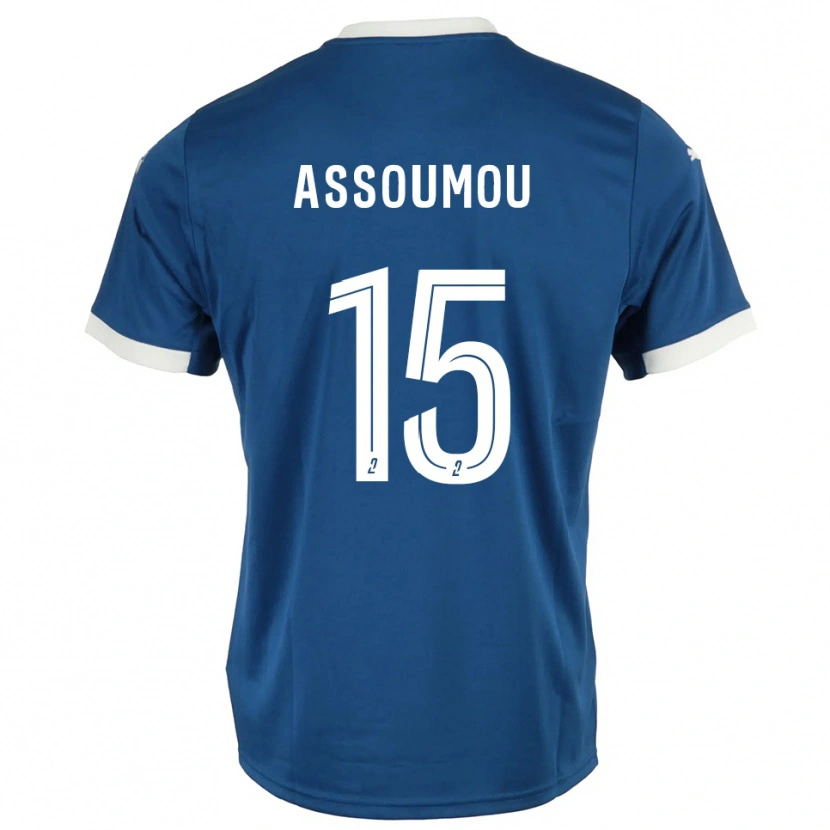 Danxen Hombre Camiseta Jaurès Assoumou #15 Azul Blanco 1ª Equipación 2025/26 La Camisa México