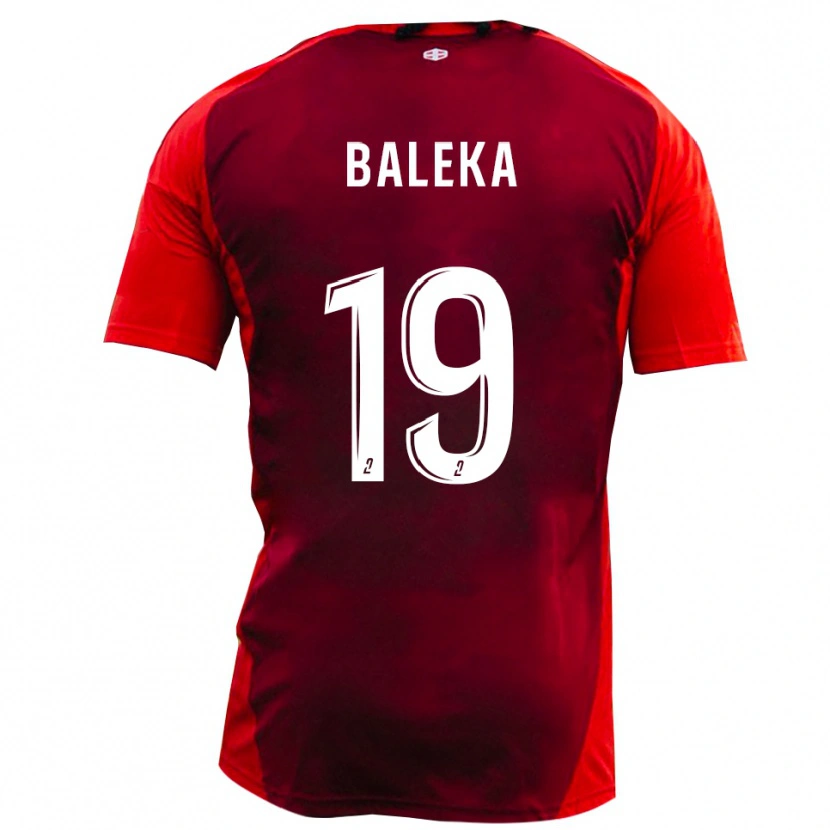 Danxen Hombre Camiseta Randy Baleka #19 Rojo Borgoña 1ª Equipación 2025/26 La Camisa México