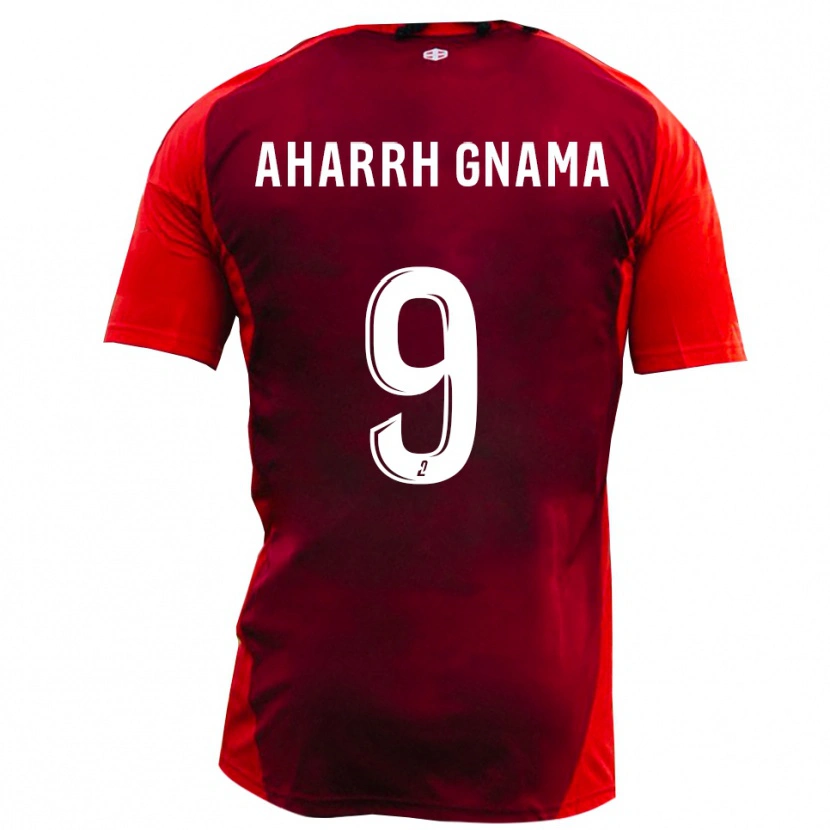 Danxen Hombre Camiseta Adji Joel Aharrh Gnama #9 Rojo Borgoña 1ª Equipación 2025/26 La Camisa México