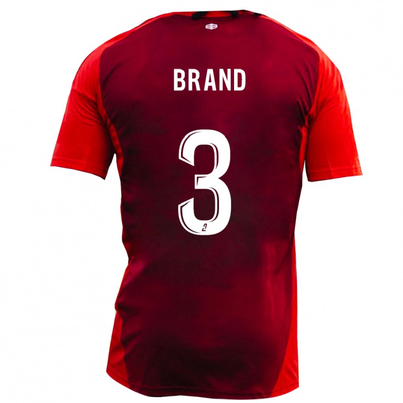 Danxen Hombre Camiseta Robin Brand #3 Rojo Borgoña 1ª Equipación 2025/26 La Camisa México