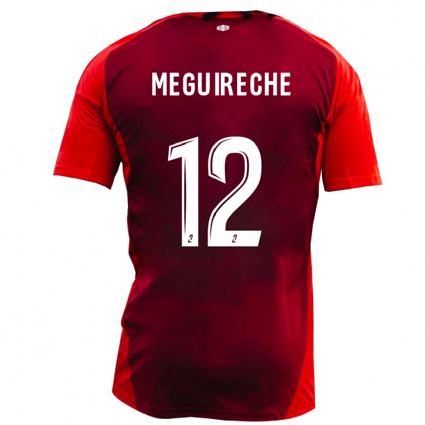 Danxen Hombre Camiseta Yanis Meguireche #12 Rojo Borgoña 1ª Equipación 2025/26 La Camisa México