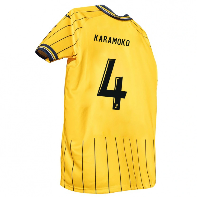 Danxen Hombre Camiseta Setigui Karamoko #4 Amarillo Azul Marino 1ª Equipación 2025/26 La Camisa México