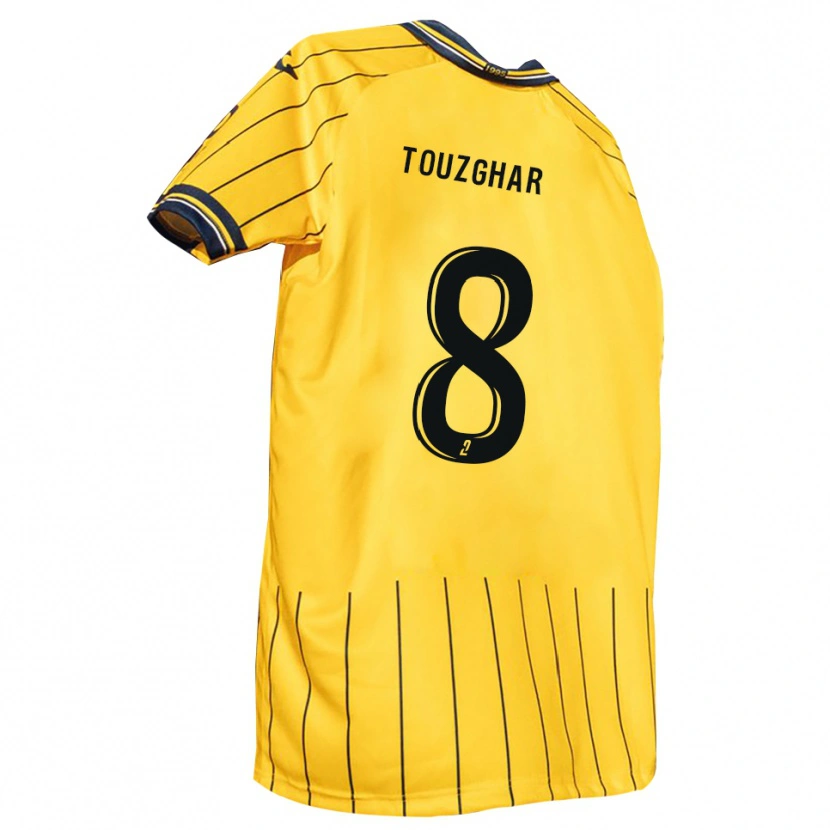Danxen Hombre Camiseta Rayan Touzghar #8 Amarillo Azul Marino 1ª Equipación 2025/26 La Camisa México
