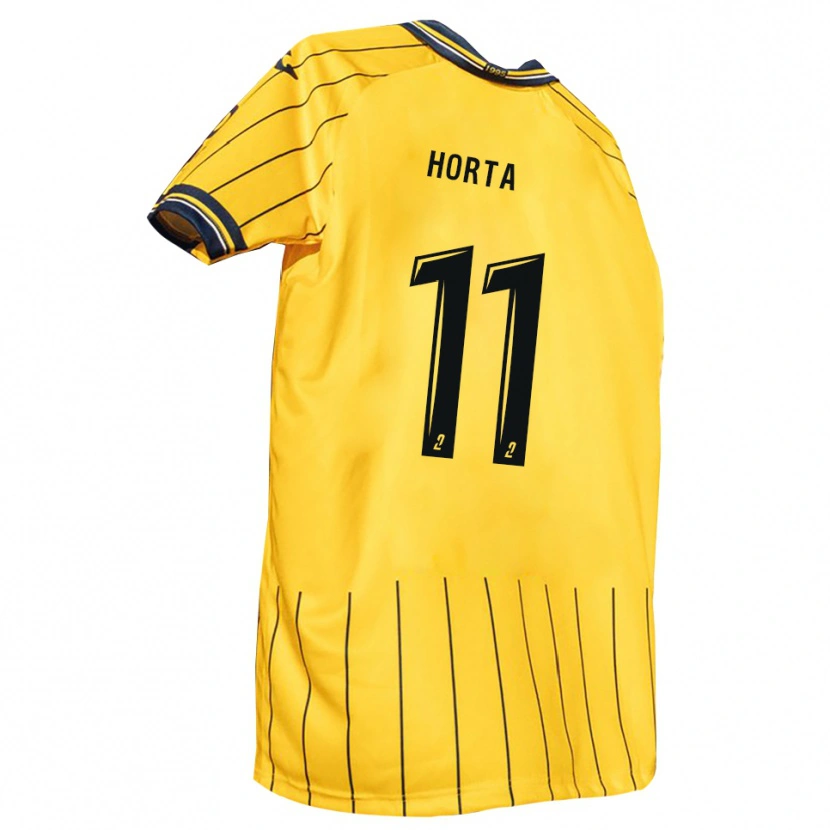 Danxen Hombre Camiseta Erwan Horta #11 Amarillo Azul Marino 1ª Equipación 2025/26 La Camisa México
