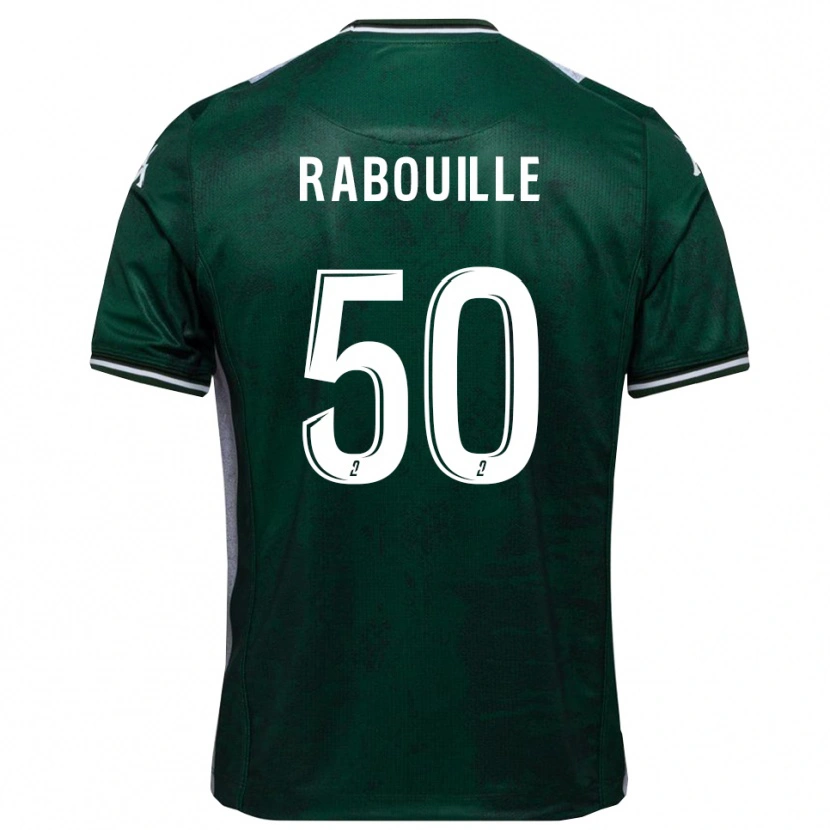 Danxen Hombre Camiseta Valentin Rabouille #50 Verde Blanco 1ª Equipación 2025/26 La Camisa México