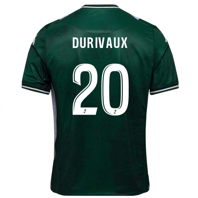 Danxen Hombre Camiseta Dylan Durivaux #20 Verde Blanco 1ª Equipación 2025/26 La Camisa México