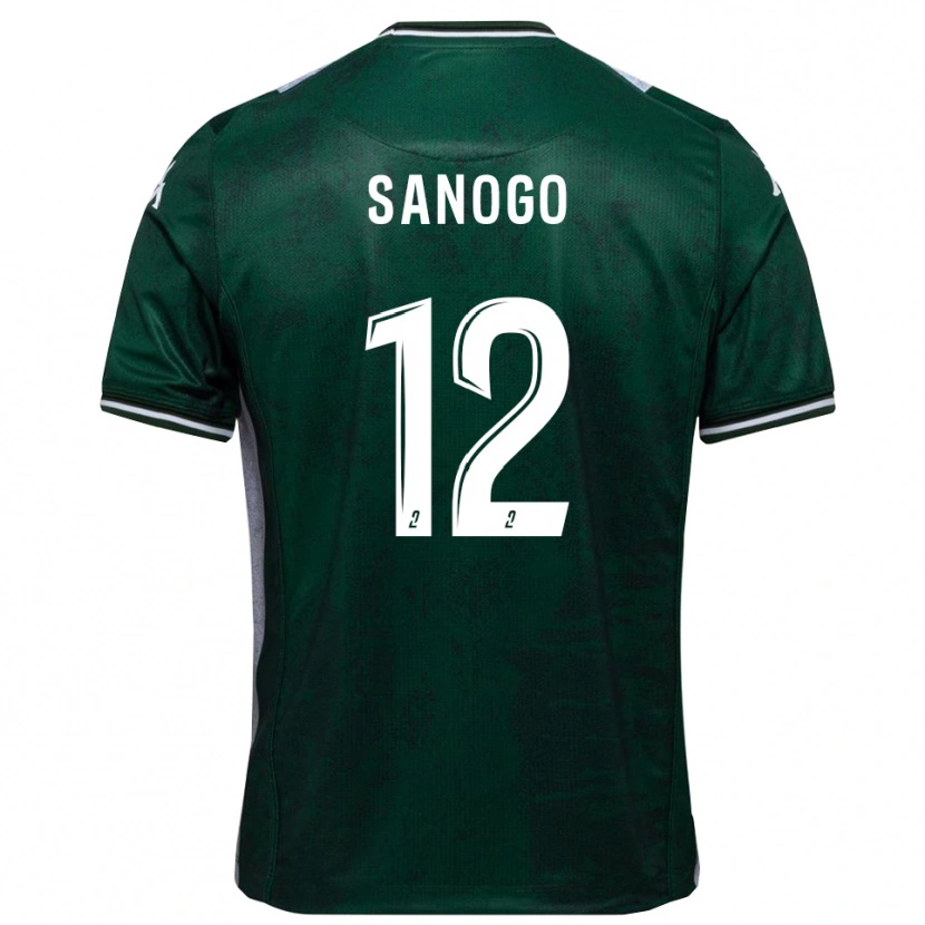 Danxen Hombre Camiseta Aboudramane Sanogo #12 Verde Blanco 1ª Equipación 2025/26 La Camisa México