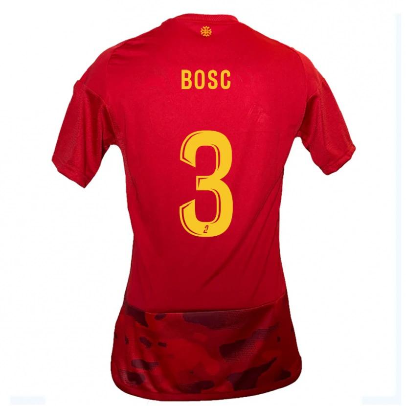 Danxen Hombre Camiseta Tom Bosc #3 Rojo Amarillo 1ª Equipación 2025/26 La Camisa México