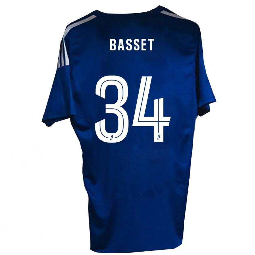 Danxen Hombre Camiseta Donovan Basset #34 Azul Blanco 1ª Equipación 2025/26 La Camisa México