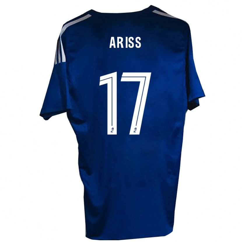 Danxen Hombre Camiseta Zakaria Ariss #17 Azul Blanco 1ª Equipación 2025/26 La Camisa México