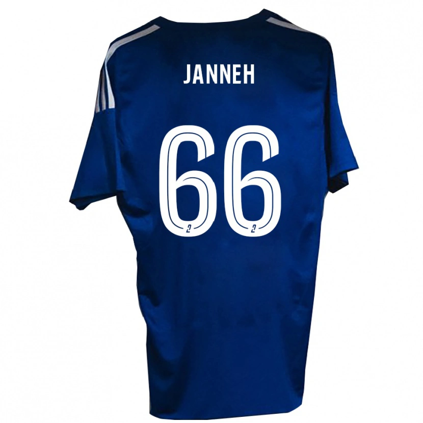 Danxen Hombre Camiseta Jocelyn Janneh #66 Azul Blanco 1ª Equipación 2025/26 La Camisa México