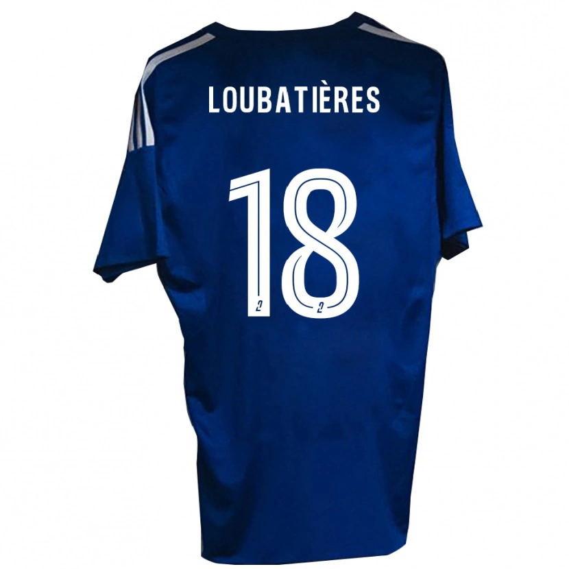 Danxen Hombre Camiseta Matéo Loubatières #18 Azul Blanco 1ª Equipación 2025/26 La Camisa México