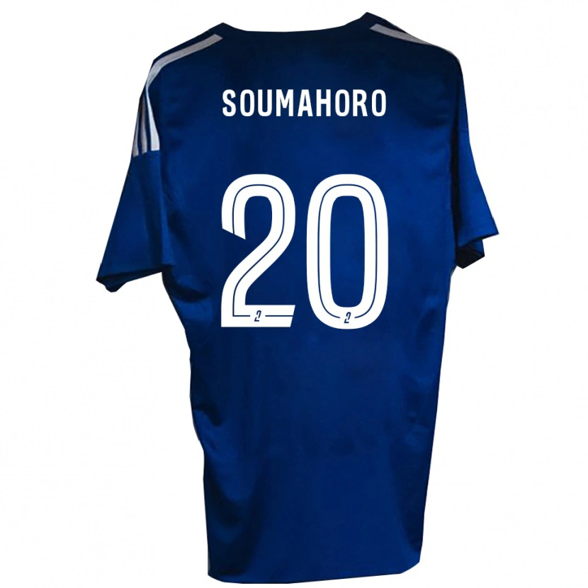 Danxen Hombre Camiseta Mamadou Soumahoro #20 Azul Blanco 1ª Equipación 2025/26 La Camisa México