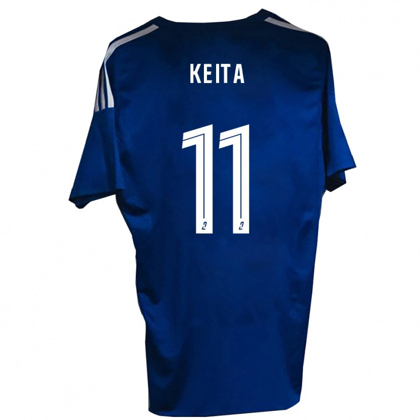 Danxen Hombre Camiseta Moussa Keita #11 Azul Blanco 1ª Equipación 2025/26 La Camisa México