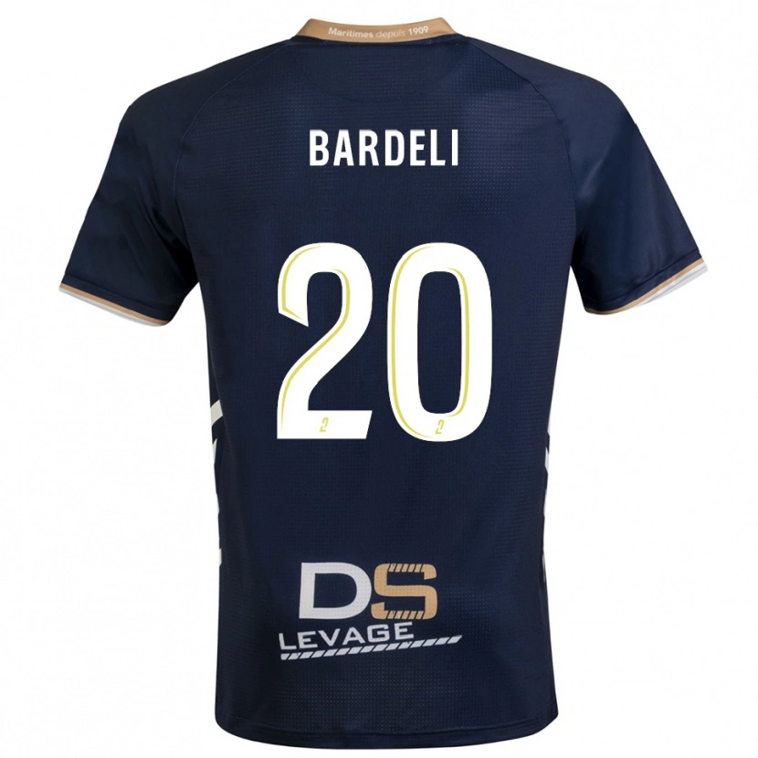 Danxen Hombre Camiseta Enzo Bardeli #20 Azul Marino Oro 1ª Equipación 2025/26 La Camisa México