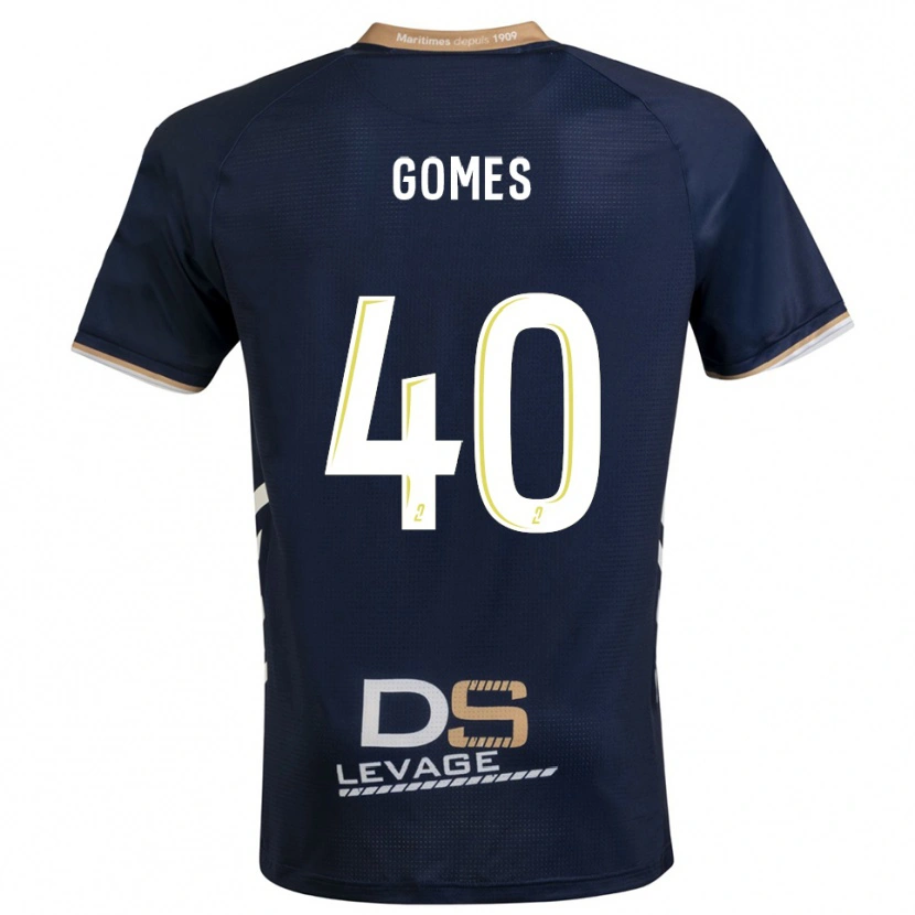 Danxen Hombre Camiseta Yvan Gomes #40 Azul Marino Oro 1ª Equipación 2025/26 La Camisa México