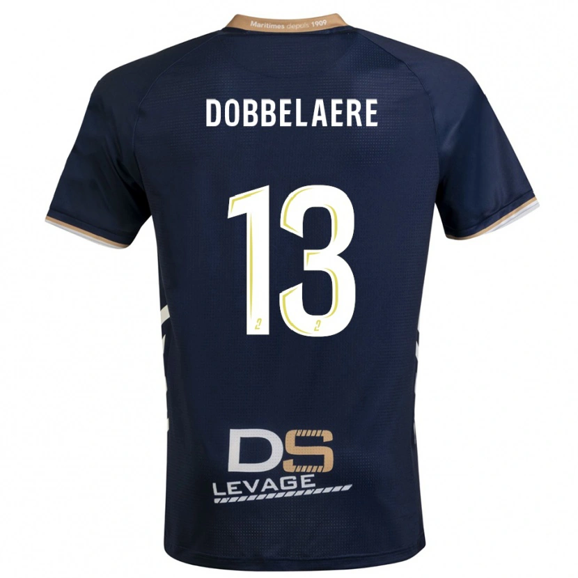 Danxen Hombre Camiseta Maxime Dobbelaere #13 Azul Marino Oro 1ª Equipación 2025/26 La Camisa México